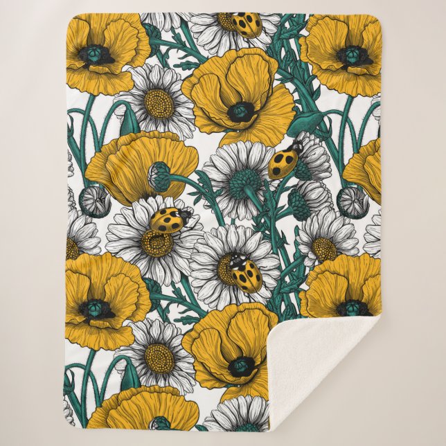 The meadow in yellow sherpa blanket (Front)