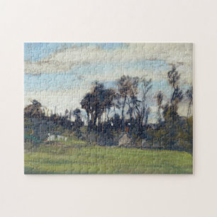 The Meadow Lined with Trees Monet Fine Art Jigsaw Puzzle