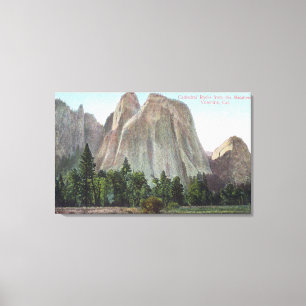 The Meadows View of Cathedral Rocks Canvas Print