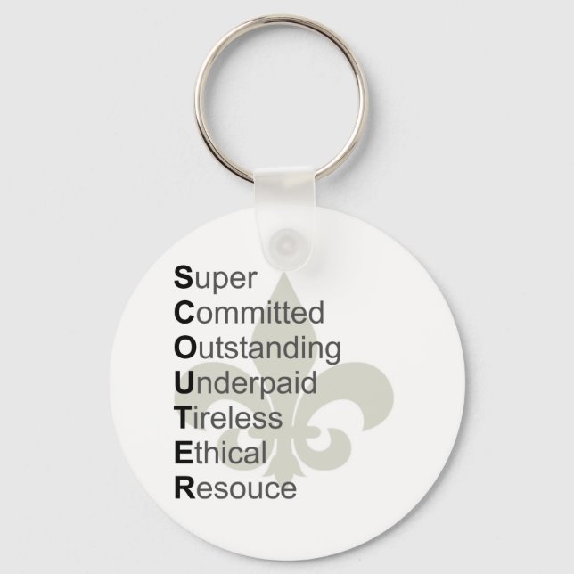 The Meaning of Scouter Keychain (Front)