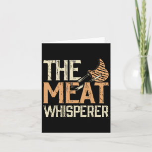 The Meat Whisperer Funny Vintage Grilling Bbq Smok Card