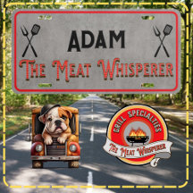 The Meat Whisperer License Plate to Personalize
