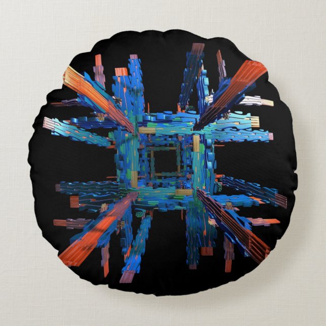 The Mechanics of It All Round Cushion (Front)