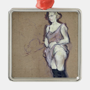 The Medical Inspection: Blonde Prostitute, 1894 Metal Ornament