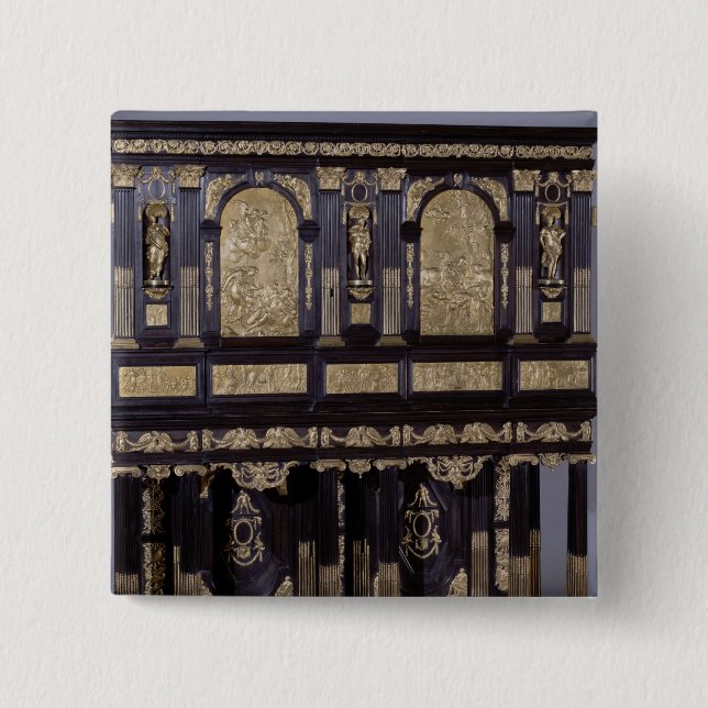 The Medici Cabinet, French, c.1630 2 Inch Square Button (Front)