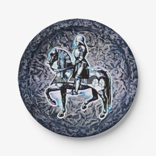 The Medieval Shield Knight     Paper Plate