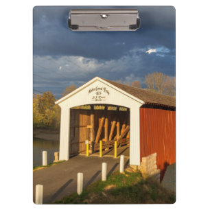 The Medora Covered Bridge Built In 1875 Clipboard