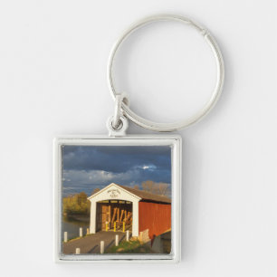 The Medora Covered Bridge Built In 1875 Keychain