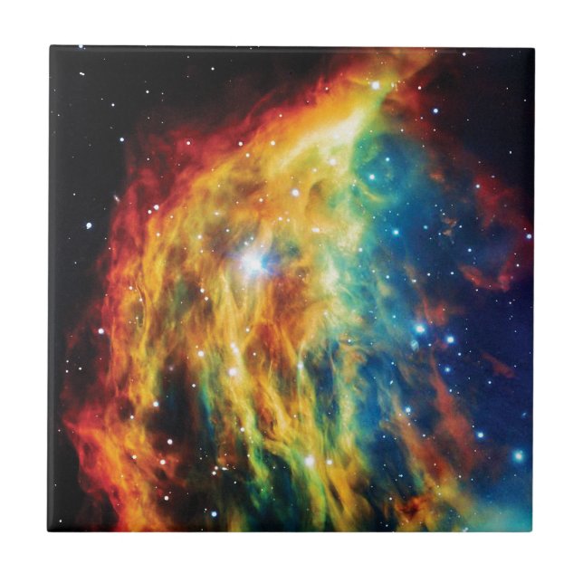 The Medusa Nebula Hubble Outer Space Photo Tile (Front)