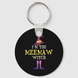 The Meemaw Witch Costume Halloween Funny Witchy Keychain