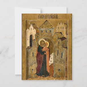 The Meeting of Anna and Joachim Orthodox Icon Postcard