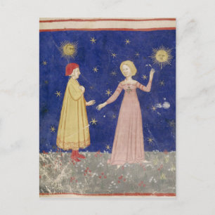 The Meeting of Dante  and Beatrice Postcard