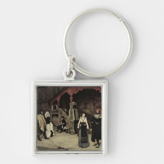 The Meeting of Faust and Marguerite, 1860 Keychain (Front)