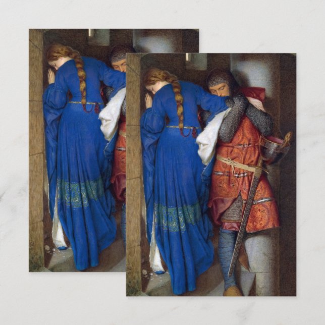 The Meeting on the Turret Stairs by F. W. Burton Enclosure Card (Front/Back)