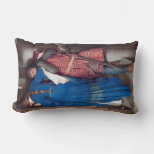 The Meeting on the Turret Stairs (by F.W. Burton) Lumbar Pillow