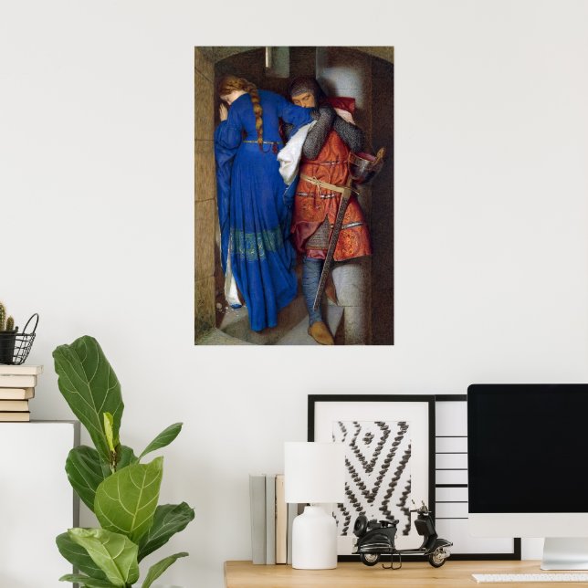 The Meeting on the Turret Stairs by F. W. Burton Poster (Home Office)