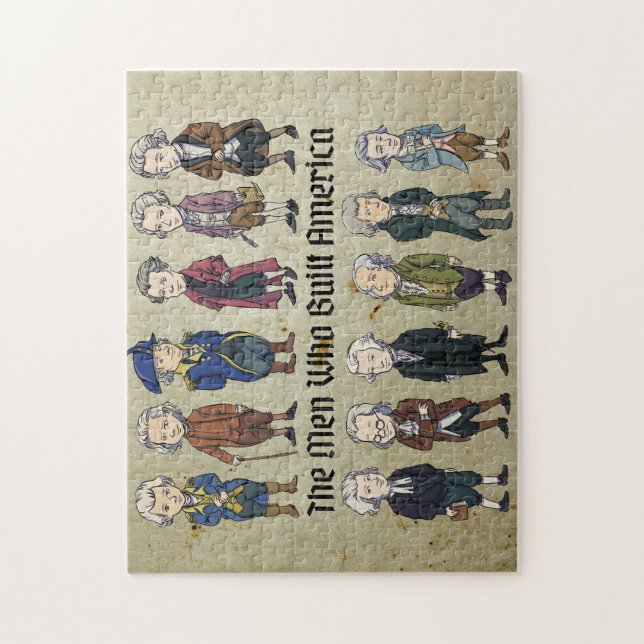 The Men Who Built America Educational JigsawPuzzle Jigsaw Puzzle (Vertical)