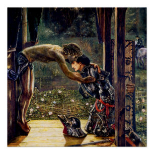 The Merciful Knight by Edward Burne-Jones Poster