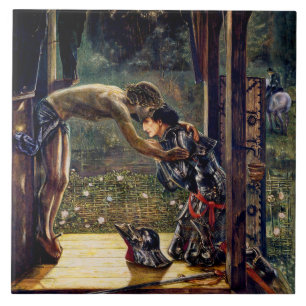 The Merciful Knight by Edward Burne-Jones Tile