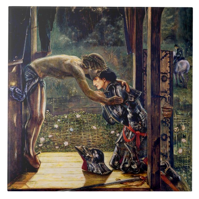 The Merciful Knight by Edward Burne-Jones Tile (Front)