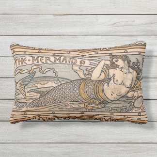 The Mermaid at Sunset Lumbar Pillow