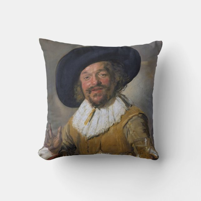 The Merry Drinker, Frans Hals, 1628-1630 Throw Pillow (Front)