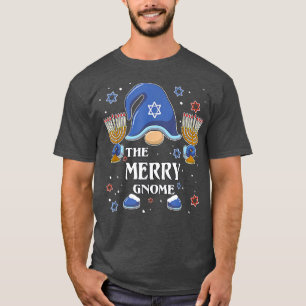 The Merry Gnome Hanukkah Matching Family Pajama  T-Shirt