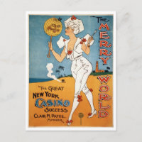 The Merry World Vintage Theatre Poster.