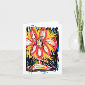 The Messy Flower (blank inside) Card