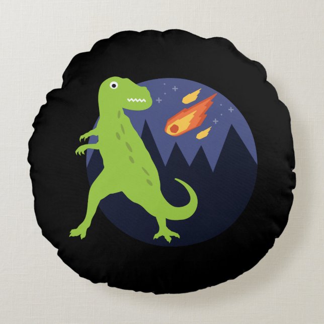 The Meteorite That Stuck Round Pillow (Front)