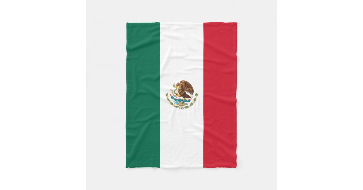 The Mexican National Flag Fleece Blanket Zazzle