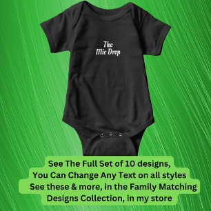 The  Mic Drop, Encore etc Matching Music Family Baby Bodysuit