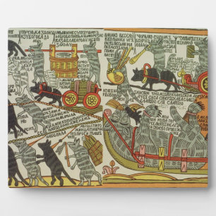The Mice Bury the Cat, Russian, late 18th century Plaque