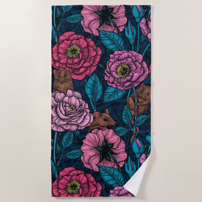 The mice party beach towel (Front)