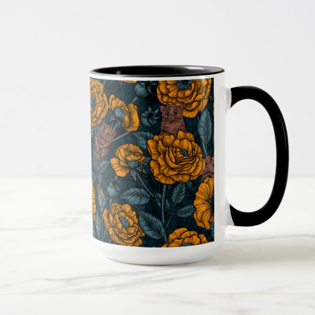 The mice party in orange and blue mug (Right)