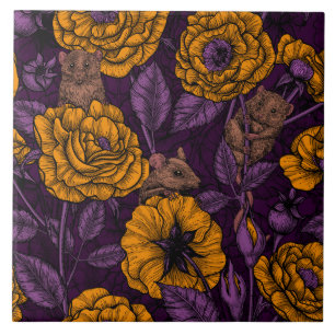 The mice party in orange and violet tile