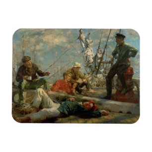 The Midday Rest (Sailors Yarning), 1906 (oil on ca Magnet