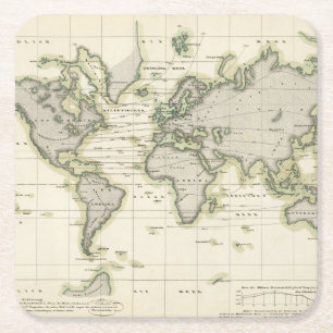 The Middle Barometer Square Paper Coaster