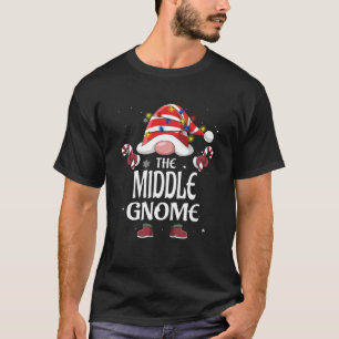 The Middle Gnome Tree Light Buffalo Plaid Christma T-Shirt
