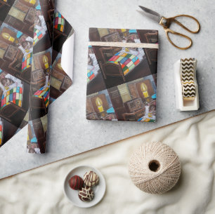 The Midnight Broadcast Painting by Alfred Fox Wrapping Paper