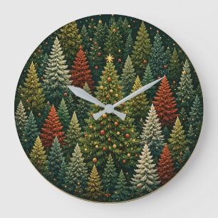 The Midnight Forest Star Large Clock