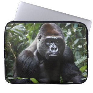 The Midnight Gorilla King: Monarch of the Forest Laptop Sleeve