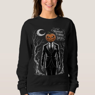 The Midnight Pumpkin Society Scary Pumpkin Head Sweatshirt