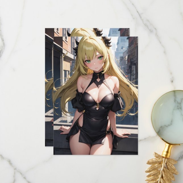 The Midnight Sorceress Thank You Card (Front/Back In Situ)