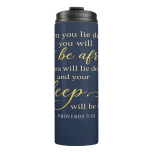 The Midnight Starry Night - Proverbs 3:24 Thermal Tumbler