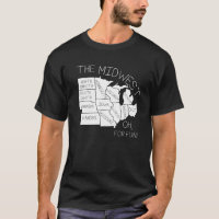 THE MIDWEST FUN Geography Map T-shirt