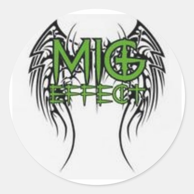 The MiG Effect Classic Round Sticker (Front)