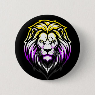 The Mighty Lion - Non-Binary 'Tactical-Strike' 2 Inch Round Button