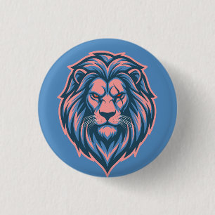 The Mighty Lion - 'Retro-Warfare' Legacy 1 Inch Round Button