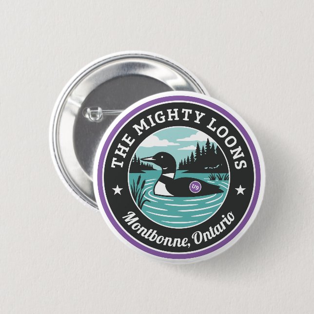 The Mighty Loons Purple Button (Front & Back)